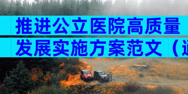推进公立医院高质量发展实施方案范文（通用30篇）