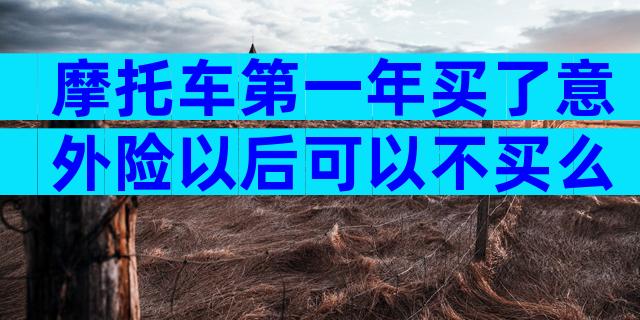 摩托车第一年买了意外险以后可以不买么