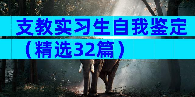 支教实习生自我鉴定（精选32篇）