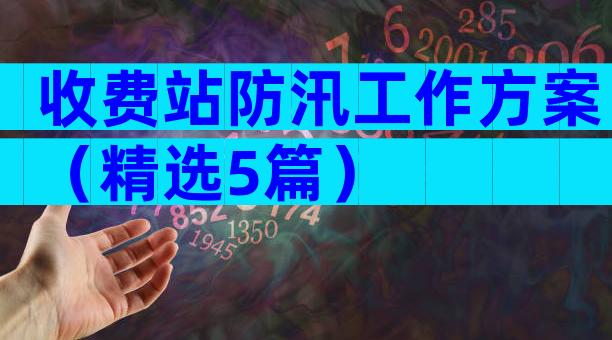 收费站防汛工作方案（精选5篇）