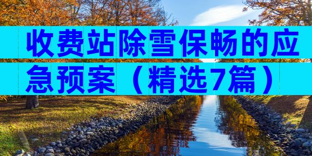 收费站除雪保畅的应急预案（精选7篇）