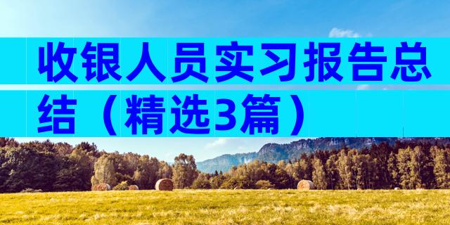 收银人员实习报告总结（精选3篇）