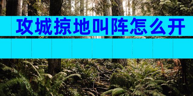 攻城掠地叫阵怎么开