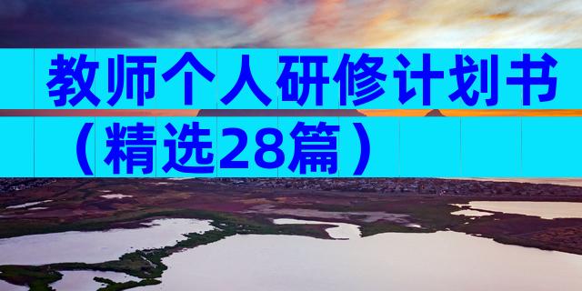教师个人研修计划书（精选28篇）