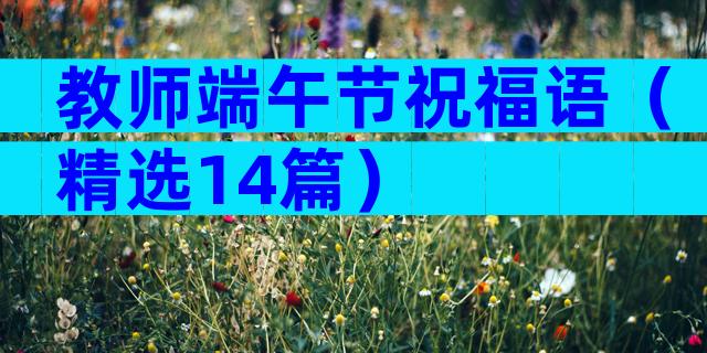 教师端午节祝福语（精选14篇）