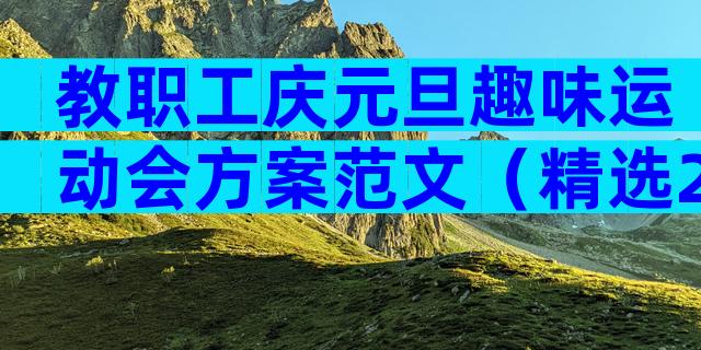 教职工庆元旦趣味运动会方案范文（精选29篇）