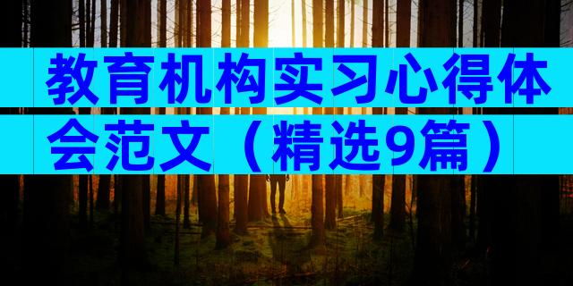 教育机构实习心得体会范文（精选9篇）