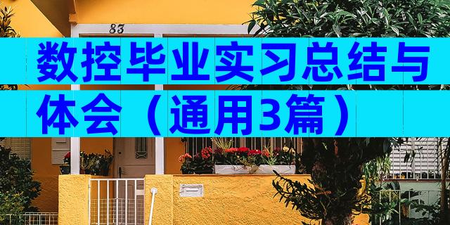 数控毕业实习总结与体会（通用3篇）