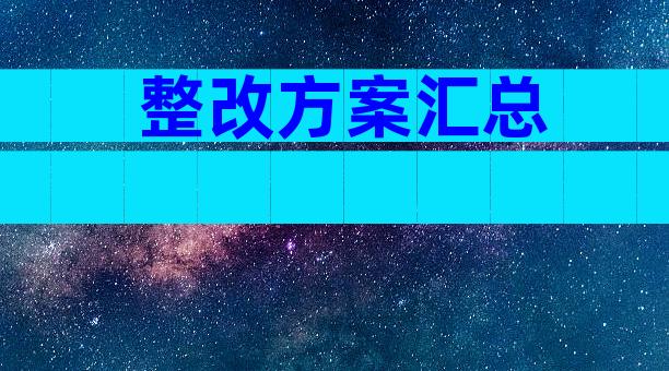 整改方案汇总