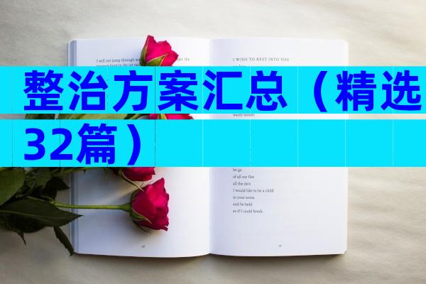 整治方案汇总（精选32篇）