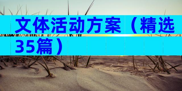 文体活动方案（精选35篇）
