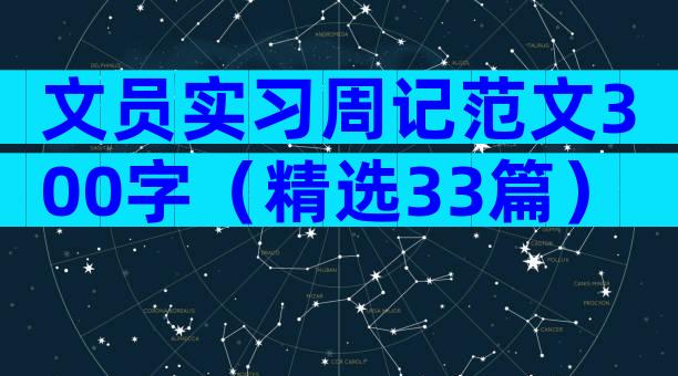 文员实习周记范文300字（精选33篇）