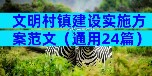 文明村镇建设实施方案范文（通用24篇）