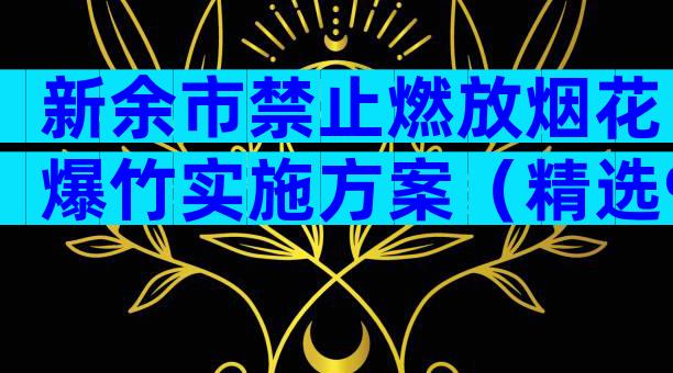 新余市禁止燃放烟花爆竹实施方案（精选9篇）