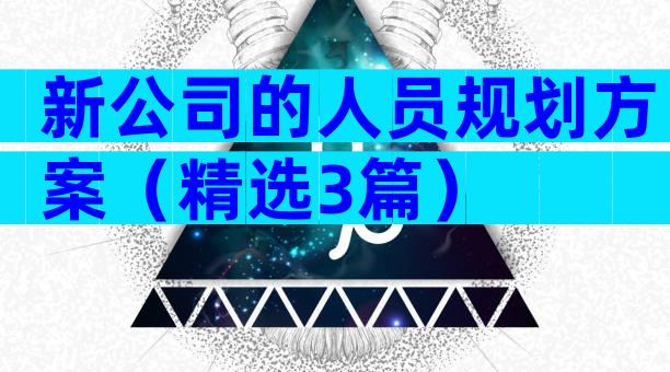 新公司的人员规划方案（精选3篇）