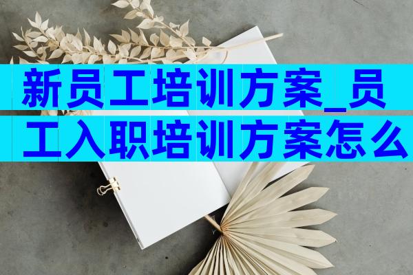 新员工培训方案_员工入职培训方案怎么写（通用3篇）