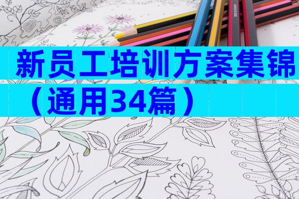 新员工培训方案集锦（通用34篇）