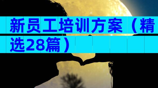 新员工培训方案（精选28篇）