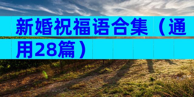 新婚祝福语合集（通用28篇）
