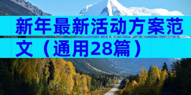 新年最新活动方案范文（通用28篇）