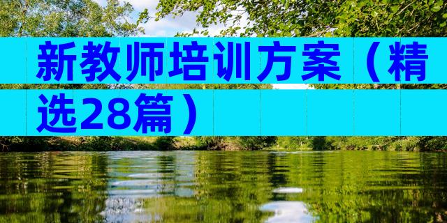 新教师培训方案（精选28篇）