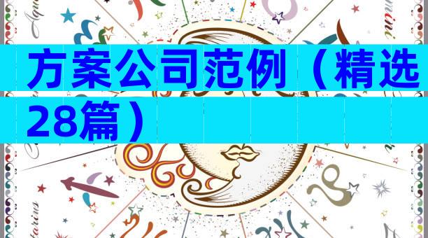 方案公司范例（精选28篇）