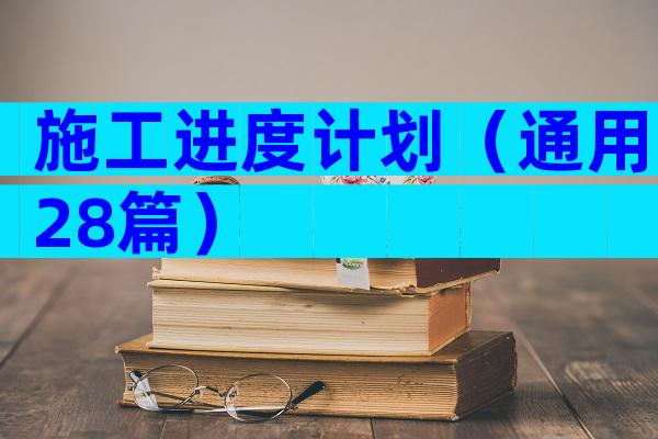 施工进度计划（通用28篇）