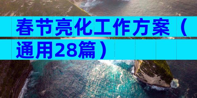 春节亮化工作方案（通用28篇）