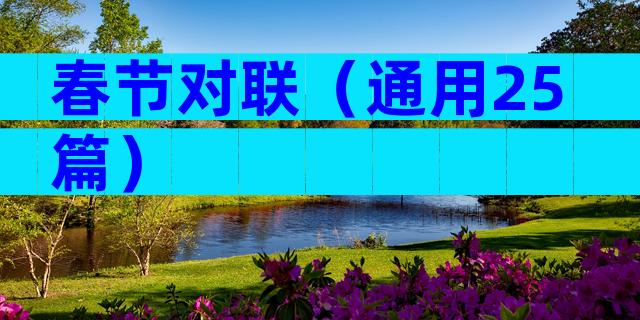 春节对联（通用25篇）