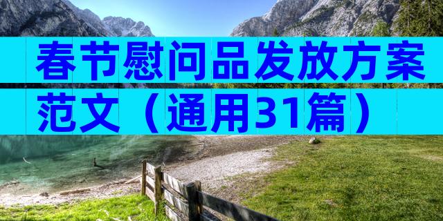 春节慰问品发放方案范文（通用31篇）