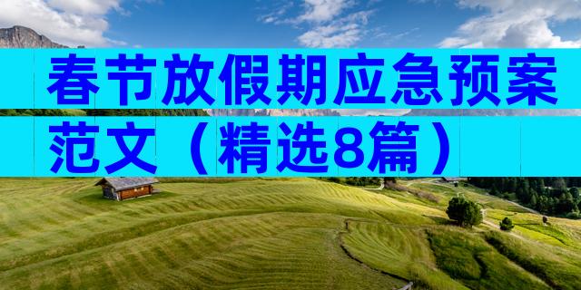 春节放假期应急预案范文（精选8篇）