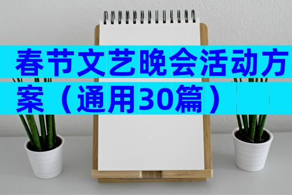 春节文艺晚会活动方案（通用30篇）
