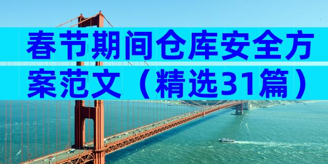 春节期间仓库安全方案范文（精选31篇）