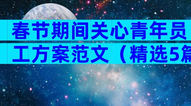 春节期间关心青年员工方案范文（精选5篇）