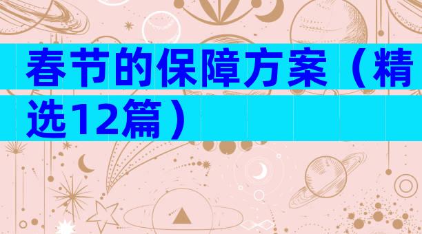 春节的保障方案（精选12篇）