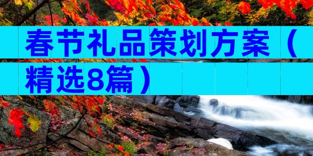 春节礼品策划方案（精选8篇）