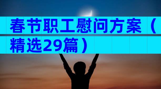 春节职工慰问方案（精选29篇）