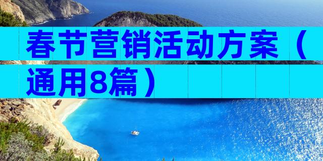 春节营销活动方案（通用8篇）