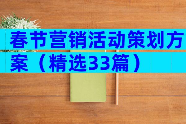 春节营销活动策划方案（精选33篇）