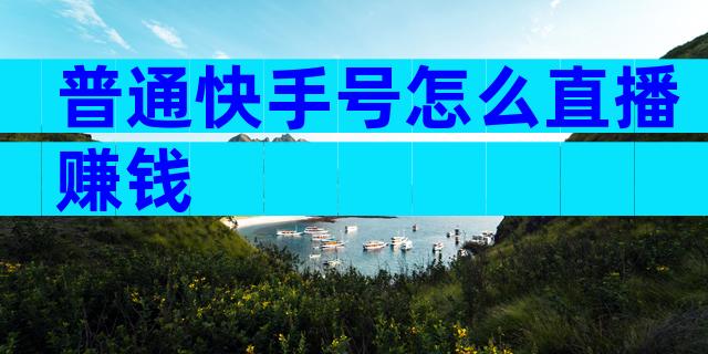 普通快手号怎么直播赚钱