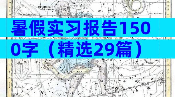 暑假实习报告1500字（精选29篇）