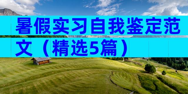 暑假实习自我鉴定范文（精选5篇）