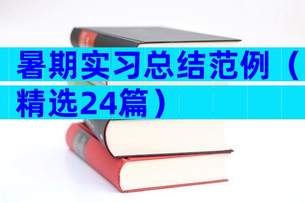 暑期实习总结范例（精选24篇）