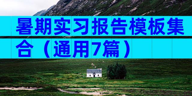 暑期实习报告模板集合（通用7篇）