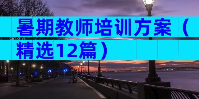 暑期教师培训方案（精选12篇）
