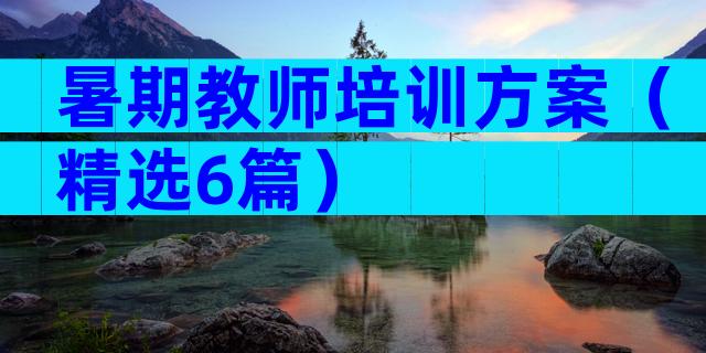 暑期教师培训方案（精选6篇）