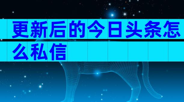 更新后的今日头条怎么私信