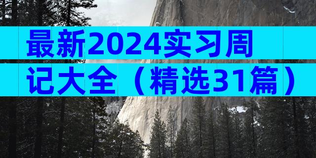 最新2024实习周记大全（精选31篇）