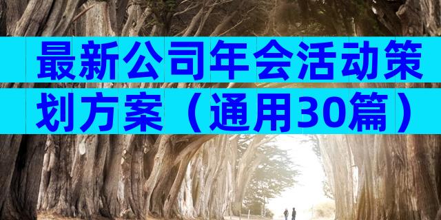 最新公司年会活动策划方案（通用30篇）