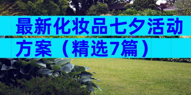 最新化妆品七夕活动方案（精选7篇）